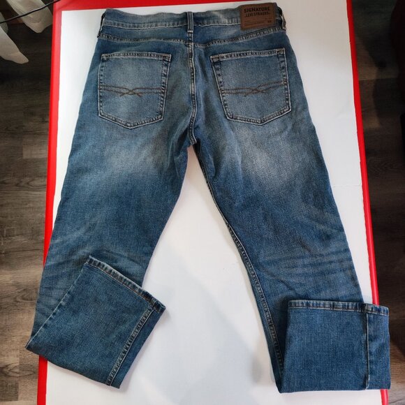 Signature by Levi Strauss S31 slim straight denim blue men's size 33 - Picture 3 of 14
